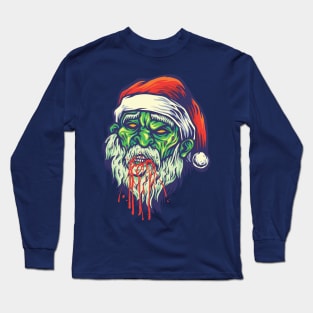 Zombie Santa - Happy Christmas and a happy new year! - Available in stickers, clothing, etc Long Sleeve T-Shirt